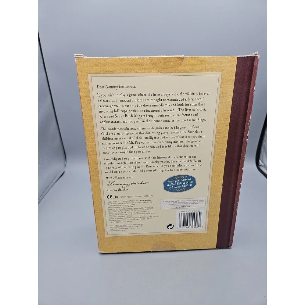 A Series Of Unfortunate Events: The Perilous Parlor Game - VTG 2002